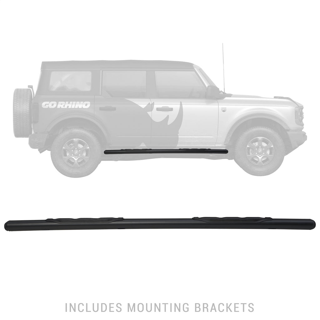 Go Rhino 105412973T 5 in. 1000 Series Side Steps w/Mounting Brackets Kit