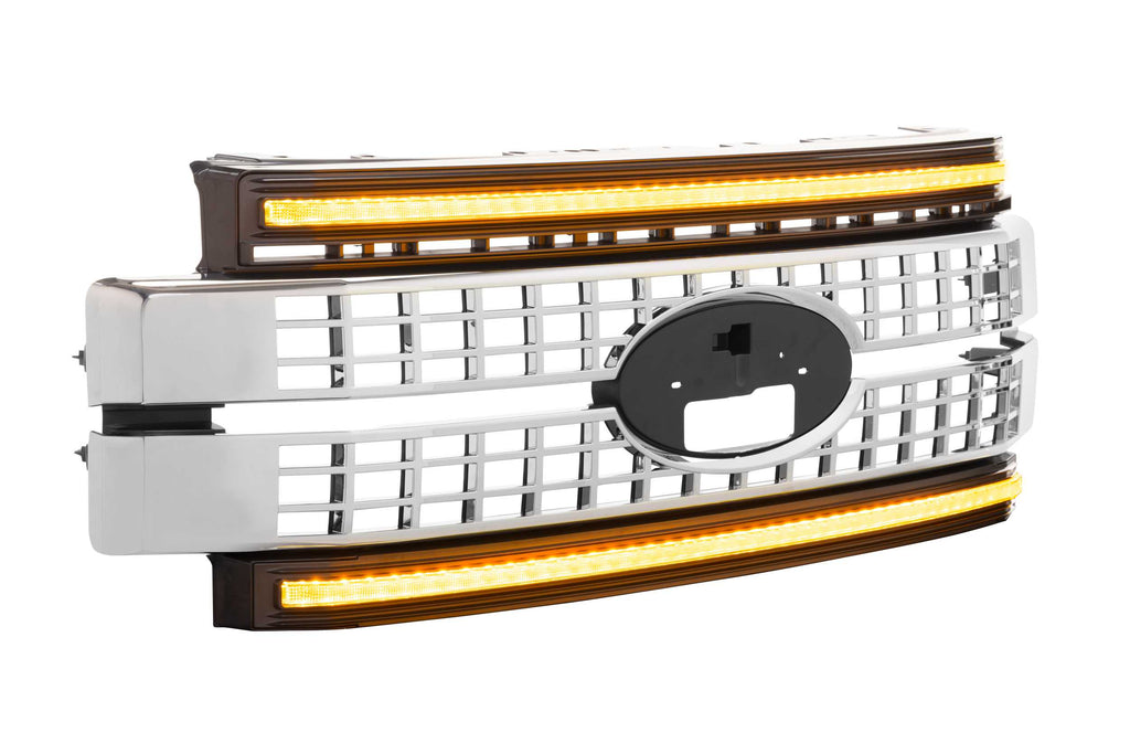 Morimoto XBG08 XBG LED Chrome Grille w Amber DRL Fits Ford Super Duty 17-19