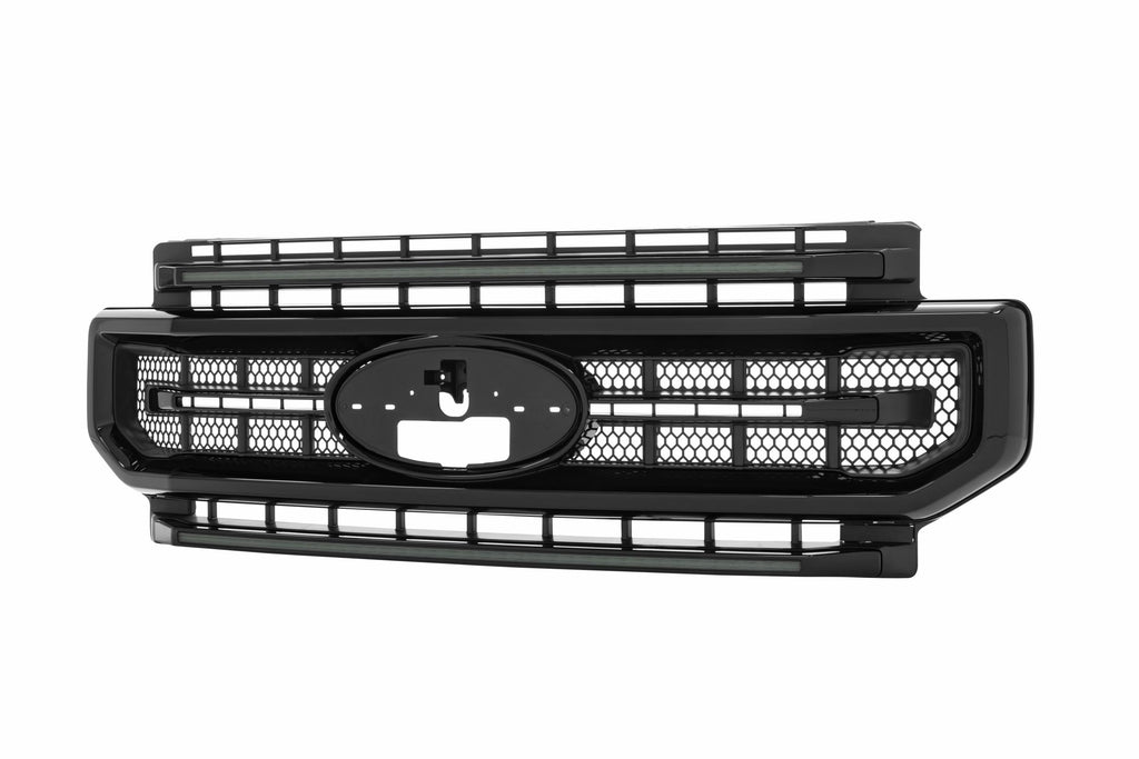 Morimoto XBG11 XBG LED Grille Fits Super Duty 20-22 Gloss Black / Amber DRL