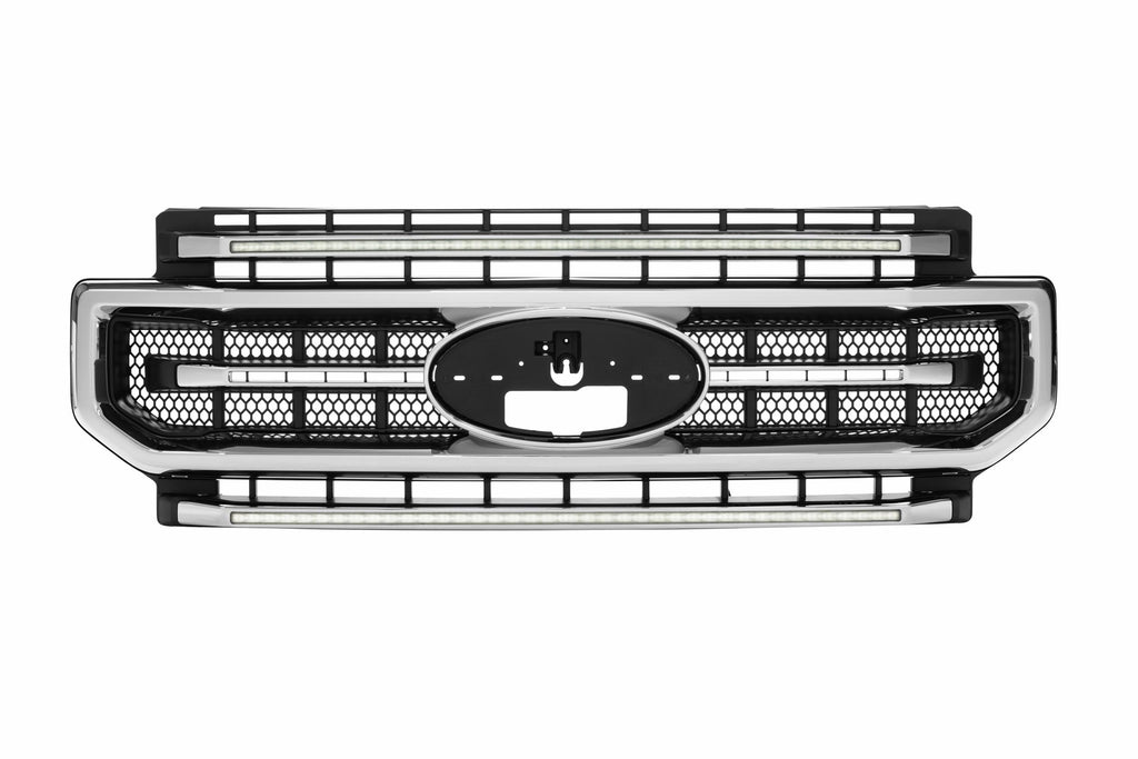 Morimoto XBG12 XBG LED Grille Fits Super Duty 20-22 Chrome Finish / White DRL