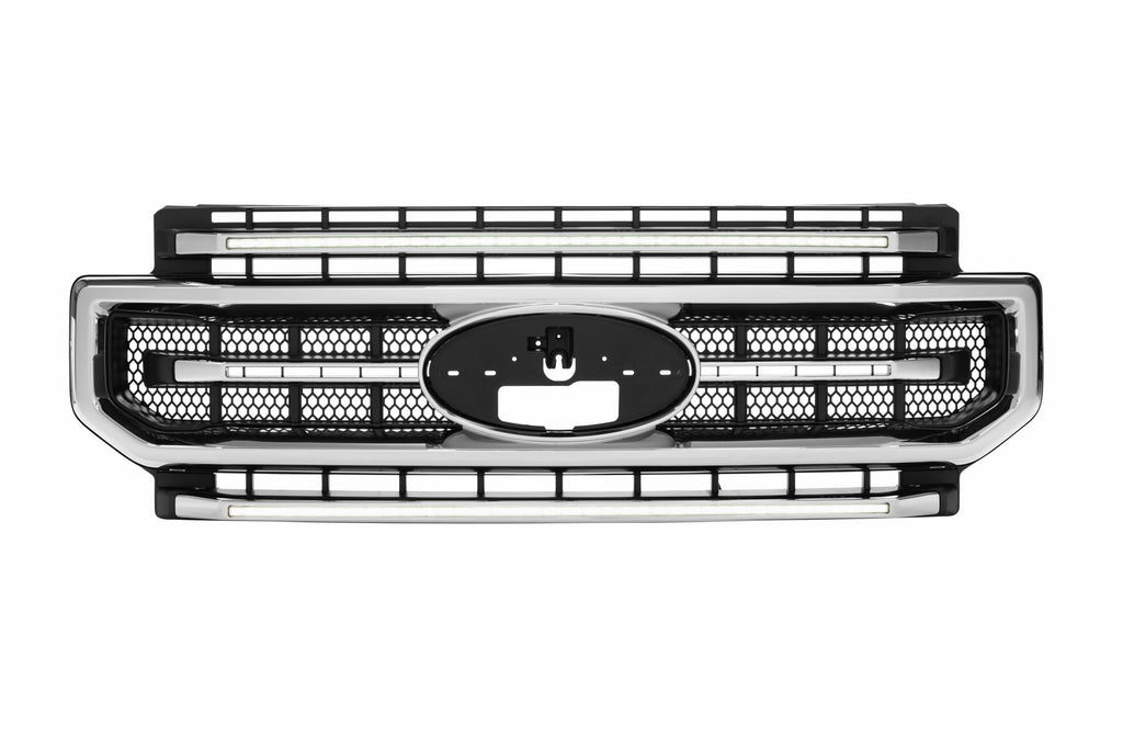 Morimoto XBG12 XBG LED Grille Fits Super Duty 20-22 Chrome Finish / White DRL