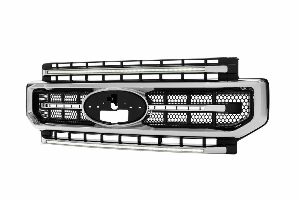 Morimoto XBG12 XBG LED Grille Fits Super Duty 20-22 Chrome Finish / White DRL