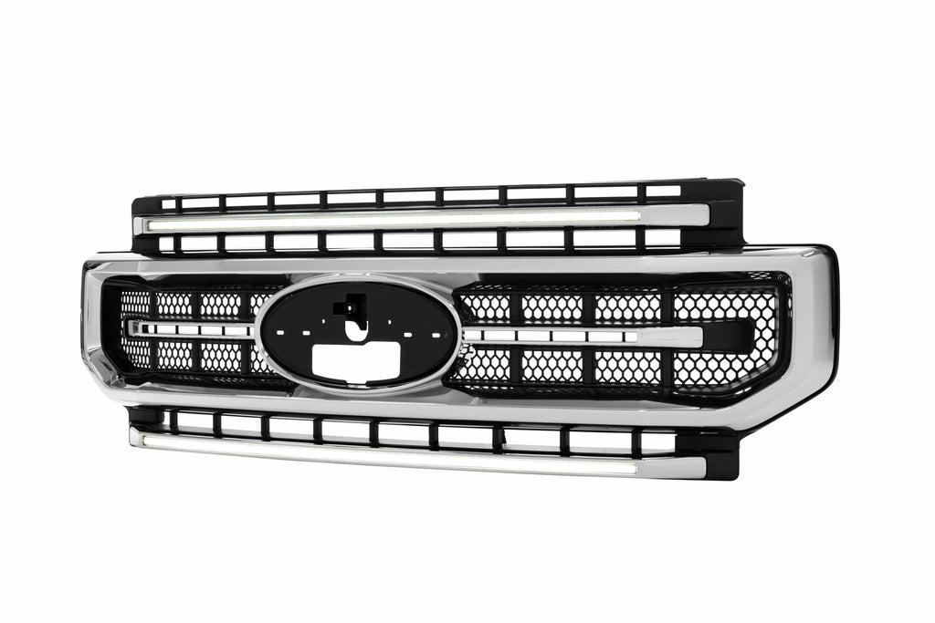 Morimoto XBG12 XBG LED Grille Fits Super Duty 20-22 Chrome Finish / White DRL