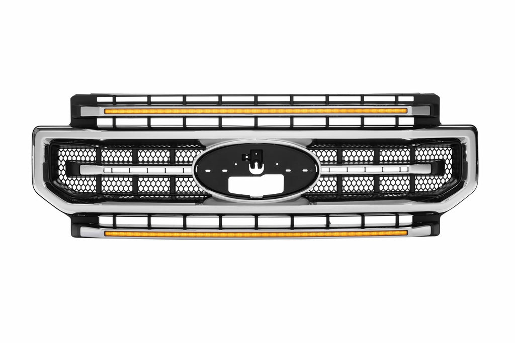 Morimoto XBG13 XBG LED Grille Fits Super Duty 20-22 Chrome Finish / Amber DRL