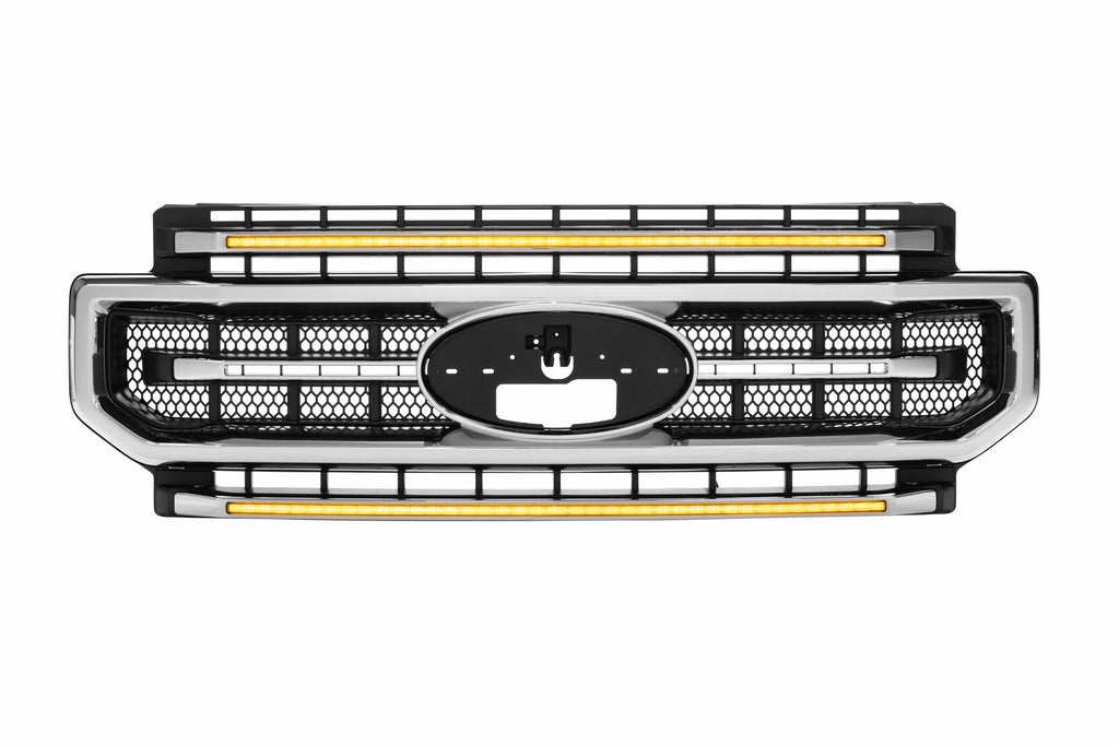 Morimoto XBG13 XBG LED Grille Fits Super Duty 20-22 Chrome Finish / Amber DRL