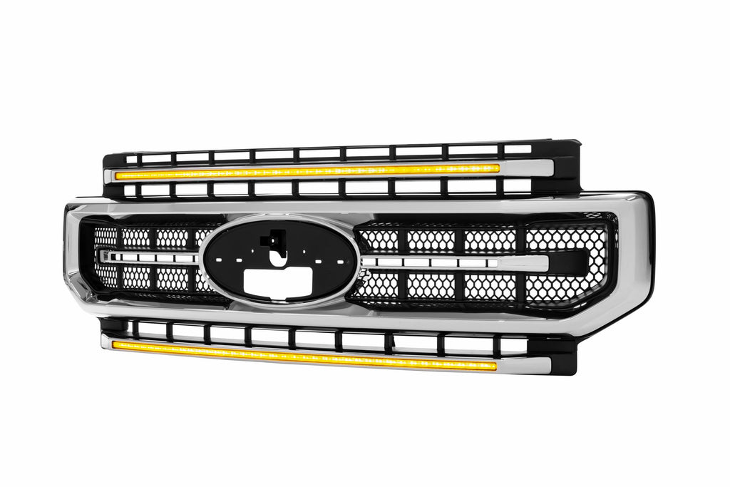 Morimoto XBG13 XBG LED Grille Fits Super Duty 20-22 Chrome Finish / Amber DRL