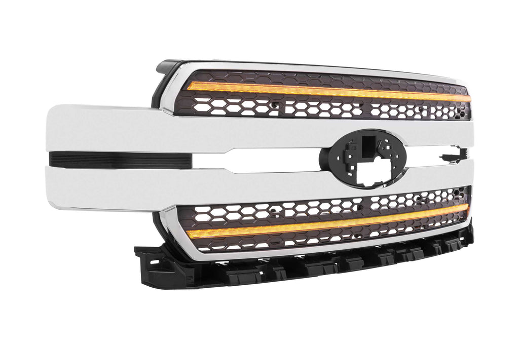 Morimoto XBG18 Chrome Finish w Amber DRL LED Grille Ford F150 18-20