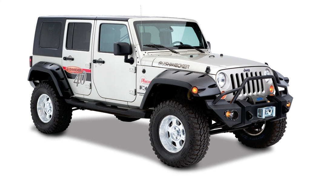 Bushwacker 10044-02 Max Coverage Pocket Style Fender Flares Fits Wrangler (JK)