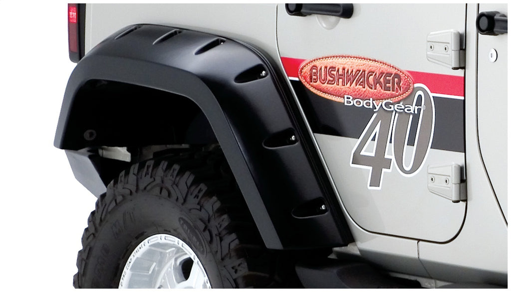 Bushwacker 10044-02 Max Coverage Pocket Style Fender Flares Fits Wrangler (JK)