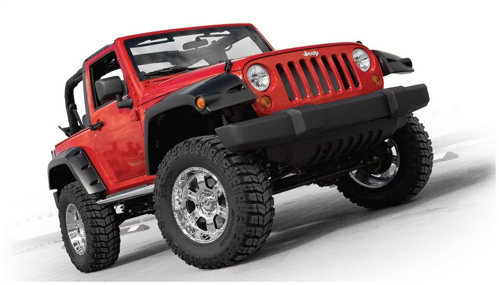 Bushwacker 10045-02 Max Coverage Pocket Style Fender Flares Fits Wrangler (JK)