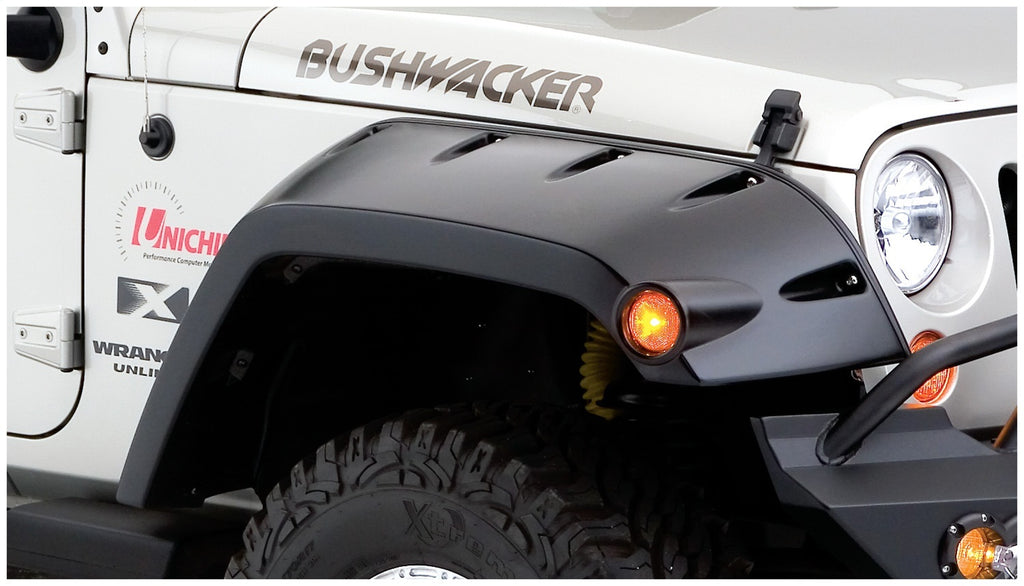 Bushwacker 10045-02 Max Coverage Pocket Style Fender Flares Fits Wrangler (JK)