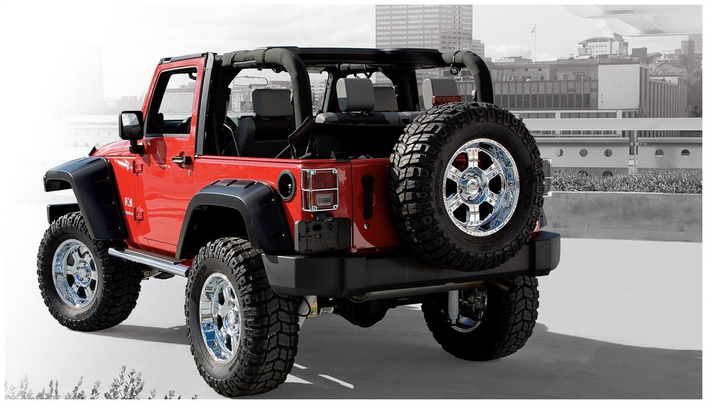 Bushwacker 10046-02 Max Coverage Pocket Style Fender Flares Fits Wrangler (JK)