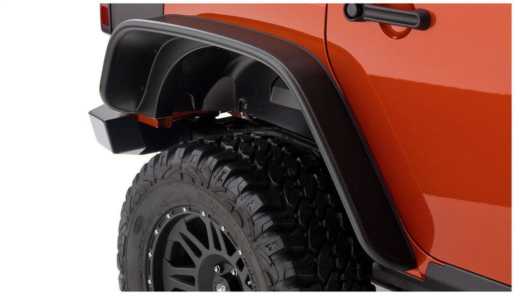 Bushwacker 10050-07 Flat Style Fender Flares Fits 07-18 Wrangler (JK)