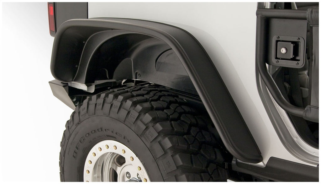 Bushwacker 10052-07 Flat Style Fender Flares Fits 07-18 Wrangler (JK)