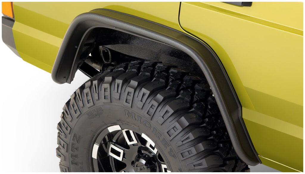 Bushwacker 10064-07 Flat Style Fender Flares Fits 84-01 Cherokee (XJ)