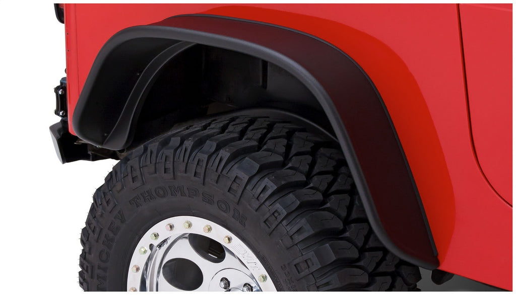 Bushwacker 10068-07 Flat Style Fender Flares Fits 87-95 Wrangler (YJ)