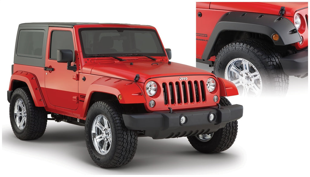 Bushwacker 10077-02 Pocket Style Fender Flares Fits 07-18 Wrangler (JK)