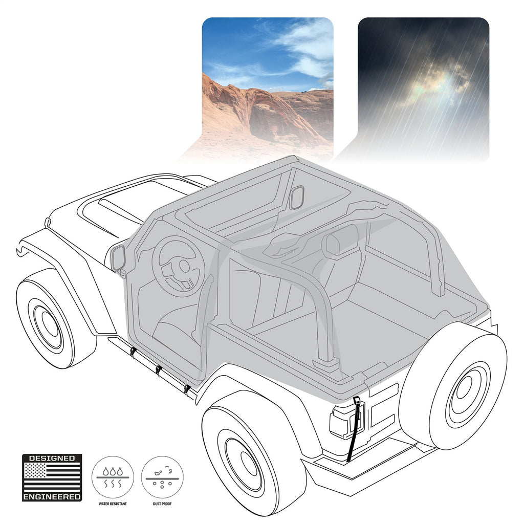 Smittybilt 1070 Cab Cover Fits 18-24 Wrangler (JL)