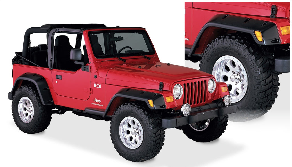 Bushwacker 10908-07 Pocket Style Fender Flares Fits 97-06 Wrangler (TJ)