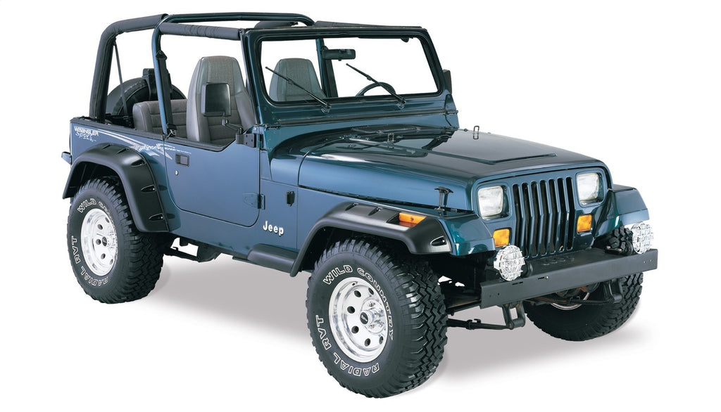 Bushwacker 10909-07 Cut-Out Fender Flares Fits 87-95 Wrangler (YJ)