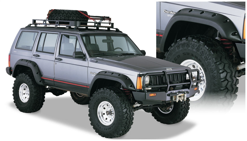 Bushwacker 10911-07 Cut-Out Fender Flares Fits 84-01 Cherokee (XJ)