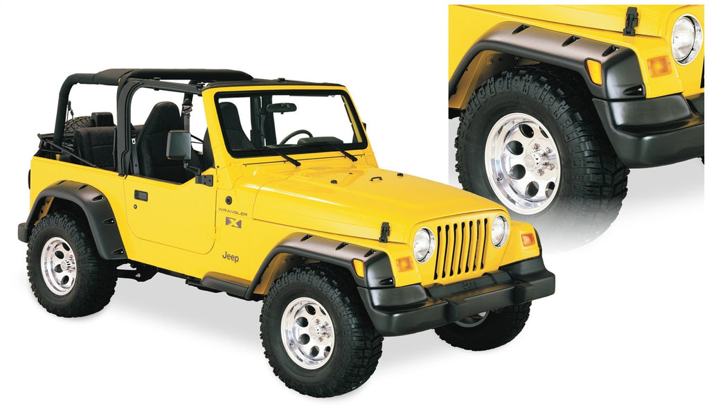 Bushwacker 10913-07 Pocket Style Fender Flares Fits 97-06 Wrangler (TJ)