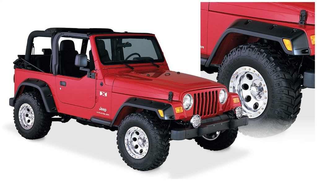 Bushwacker 10917-07 Pocket Style Fender Flares Fits 97-06 Wrangler (TJ)