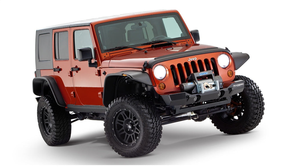 Bushwacker 10918-07 Flat Style Fender Flares Fits 07-18 Wrangler (JK)