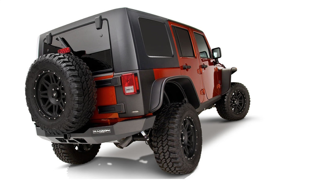 Bushwacker 10918-07 Flat Style Fender Flares Fits 07-18 Wrangler (JK)