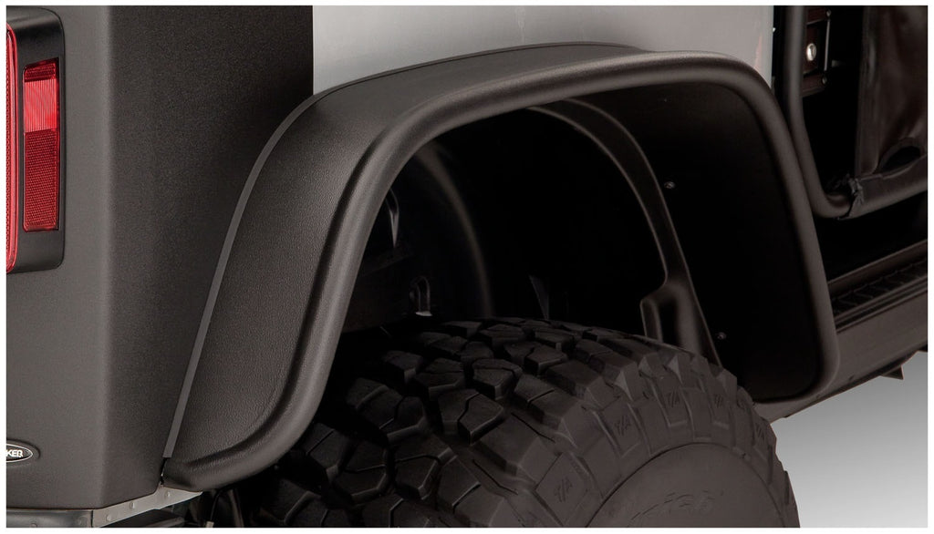 Bushwacker 10919-07 Flat Style Fender Flares Fits 07-18 Wrangler (JK)