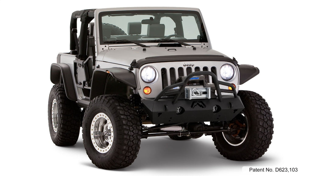 Bushwacker 10919-07 Flat Style Fender Flares Fits 07-18 Wrangler (JK)