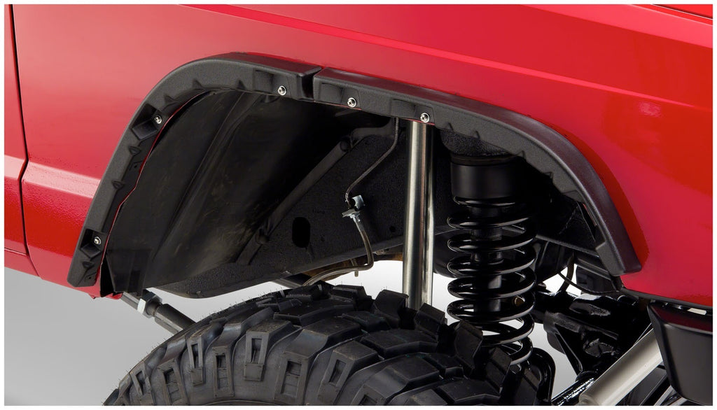 Bushwacker 10922-07 Flat Style Fender Flares Fits 84-01 Cherokee (XJ)