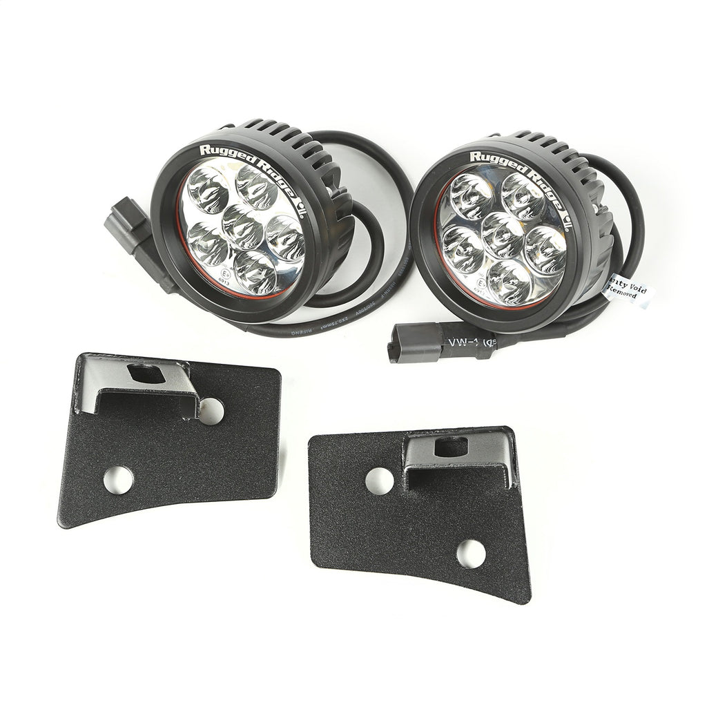 Rugged Ridge 11027.17 Windshield Bracket LED Light Kit Fits 07-18 Wrangler (JK)
