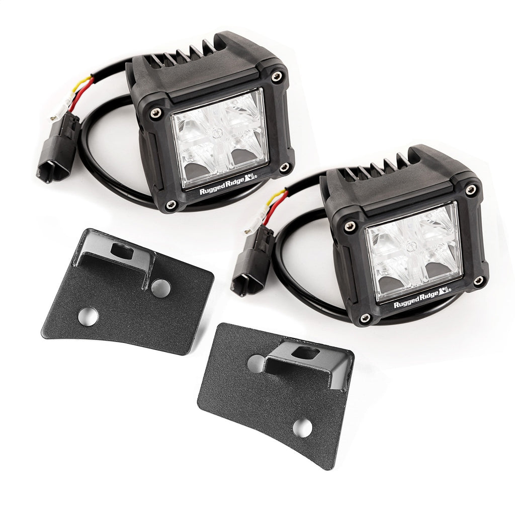 Rugged Ridge 11027.20 Windshield Bracket LED Light Kit Fits 07-18 Wrangler (JK)