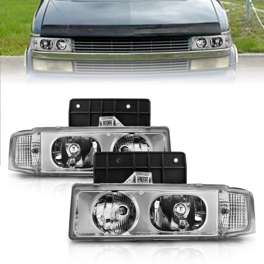 Anzo USA 111001 Crystal Headlight Set Fits 95-05 Astro