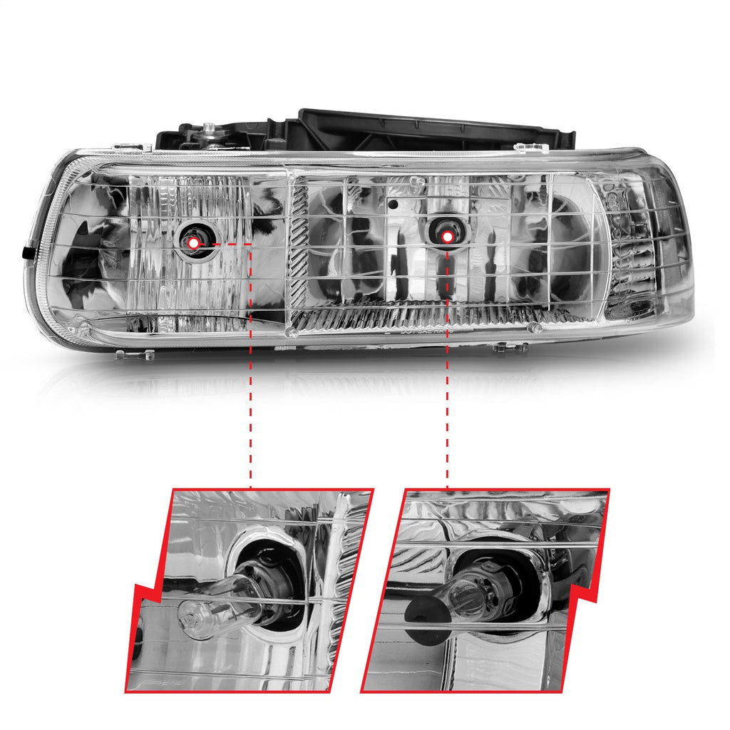 Anzo USA 111011 Crystal Headlight Set