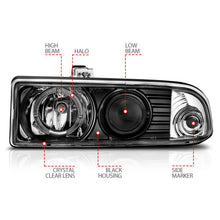 Load image into Gallery viewer, Anzo USA 111015 Projector Headlight Set w/Halo Fits 98-04 S10 Blazer S10 Pickup