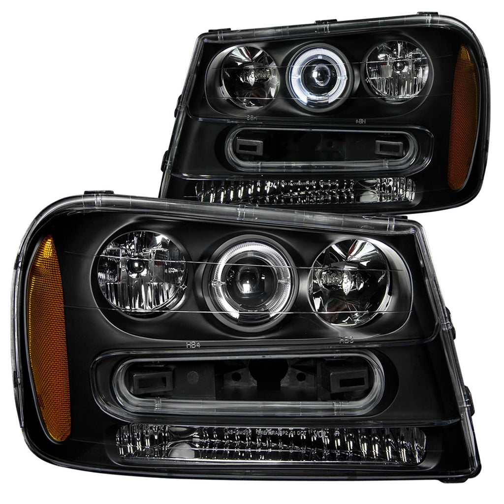 Anzo USA 111019 Projector Headlight Set w/Halo Fits Trailblazer Trailblazer EXT