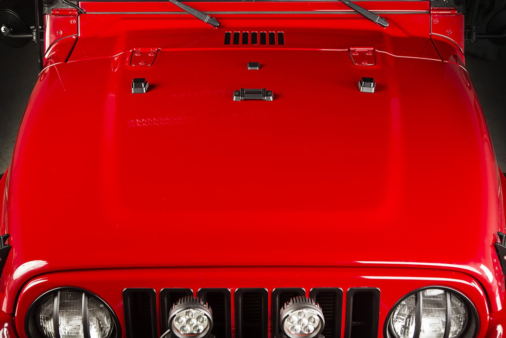 Rugged Ridge 11101.08 Elite Hood Dress Up Kit Fits Wrangler (JK) Wrangler (TJ)