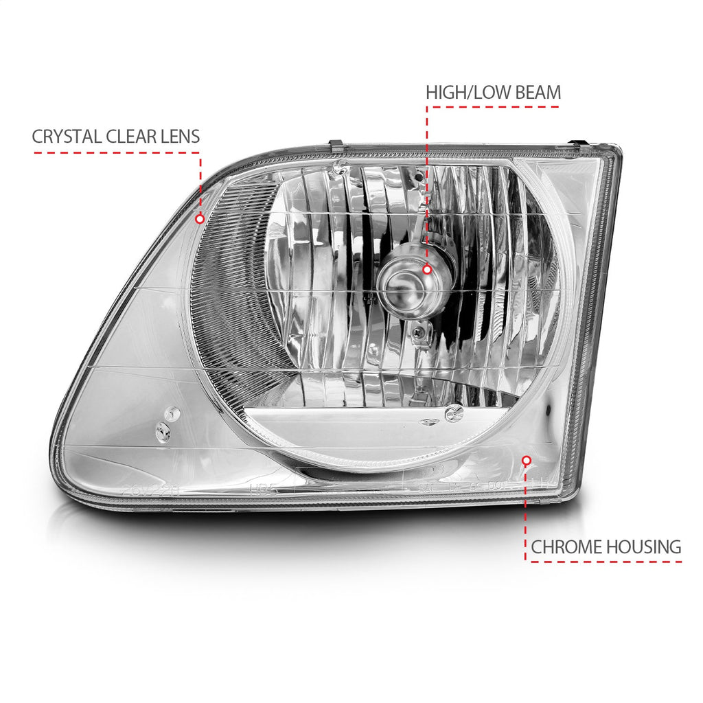 Anzo USA 111030 Crystal Headlight Set Fits 97-03 Expedition F-150