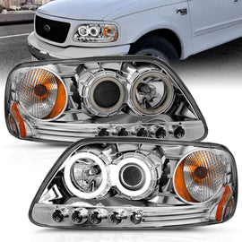 Anzo USA 111054 Projector Headlight Set w/Halo Fits 97-03 Expedition F-150