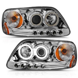 Anzo USA 111054 Projector Headlight Set w/Halo Fits 97-03 Expedition F-150