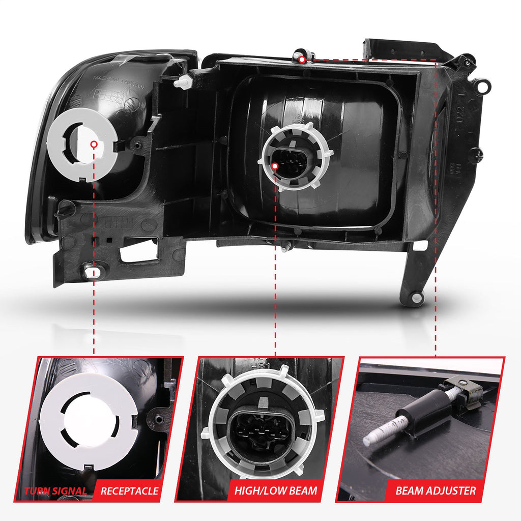 Anzo USA 111067 Crystal Headlight Set Fits 94-02 Ram 1500 Ram 2500 Ram 3500