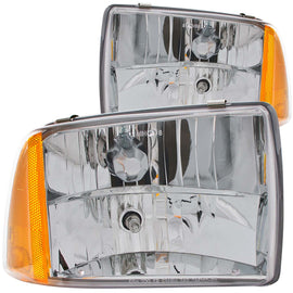 Anzo USA 111078 Crystal Headlight Set Fits 95-97 S10 Blazer