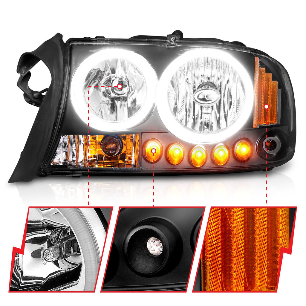 Anzo USA 111085 Crystal Headlight Set Fits 97-04 Dakota Durango