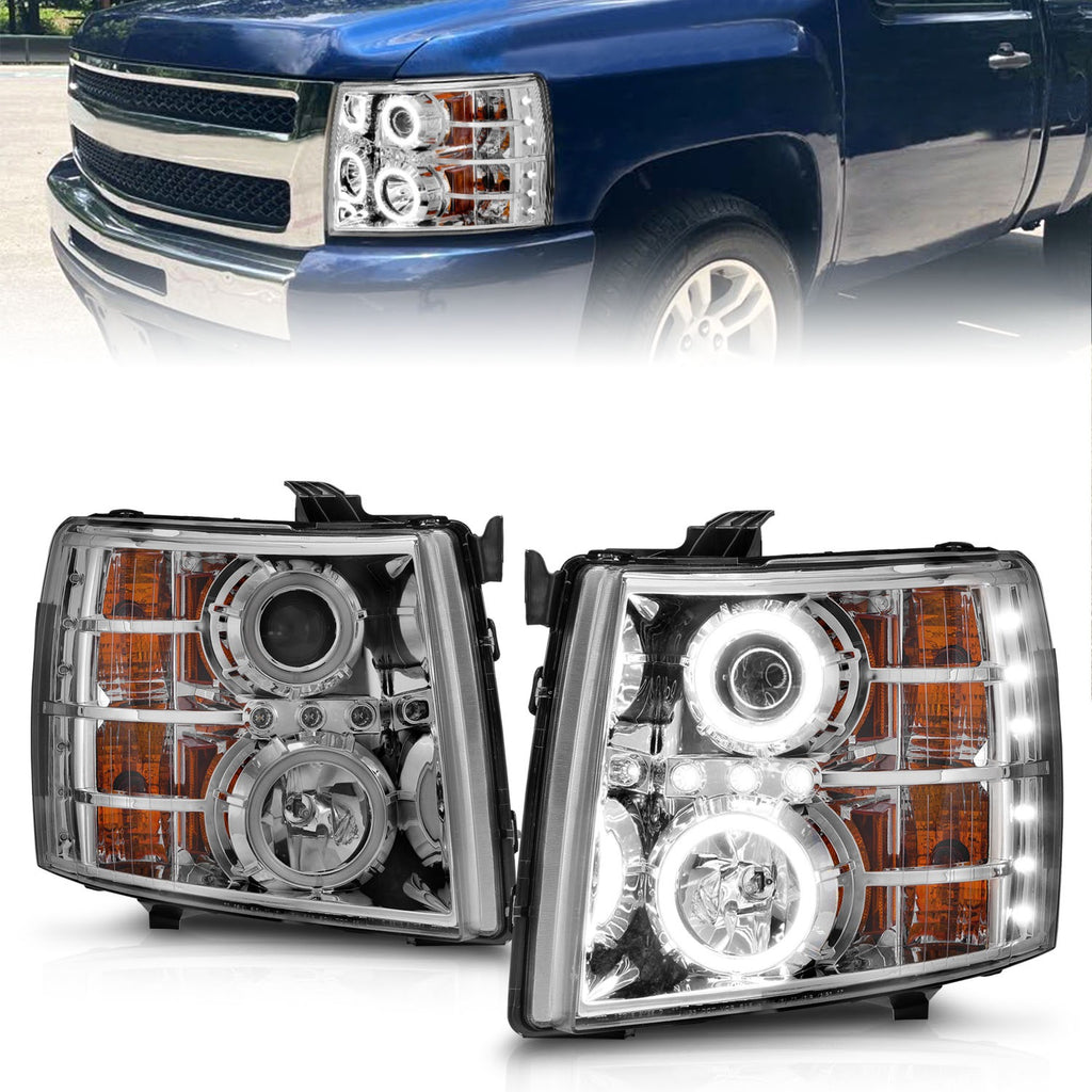 Anzo USA 111086 Projector Headlight Set w/Halo