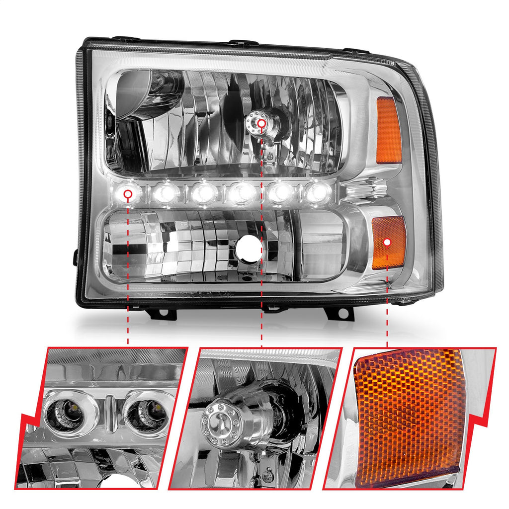 Anzo USA 111088 Crystal Headlight Set