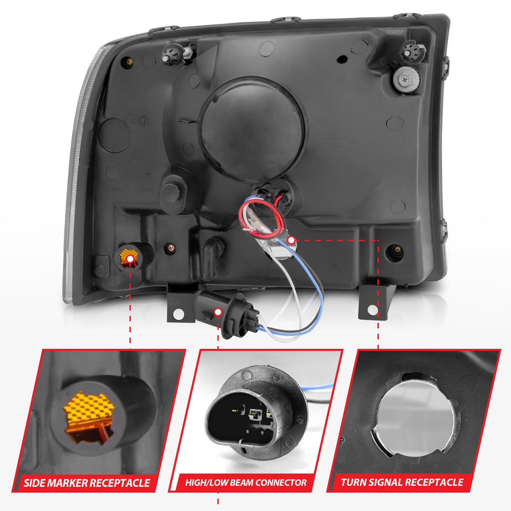 Anzo USA 111088 Crystal Headlight Set