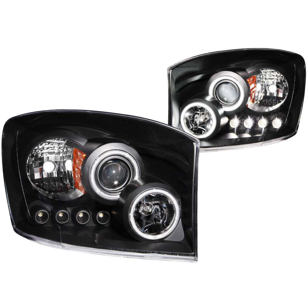Anzo USA 111104 Projector Headlight Set w/Halo Fits Ram 1500 Ram 2500 Ram 3500
