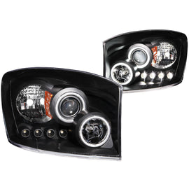 Anzo USA 111104 Projector Headlight Set w/Halo Fits Ram 1500 Ram 2500 Ram 3500